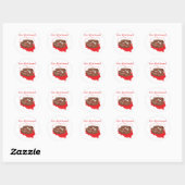 Kaart met Kielbasa Ronde Sticker (Vel)