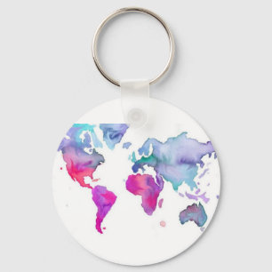  kaart met kleine Waterverf Sleutelhanger