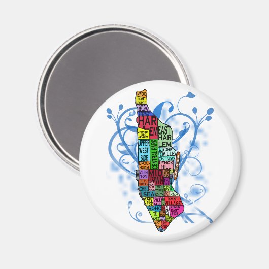 Kaart met kleurcode Manhattan Magneet (Voorkant / Achterkant)