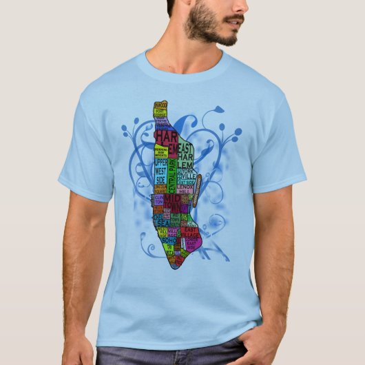 Kaart met kleurcode Manhattan T-shirt (Voorkant)