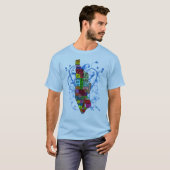 Kaart met kleurcode Manhattan T-shirt (Voorkant volledig)
