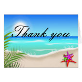 Kaart met kleurrijke zeesterren voor bedankje na b (Voorkant Horizontaal)