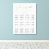 Kaart met lage kalligrafie Canvas Faux Gold (Insitu (Houten vloer))