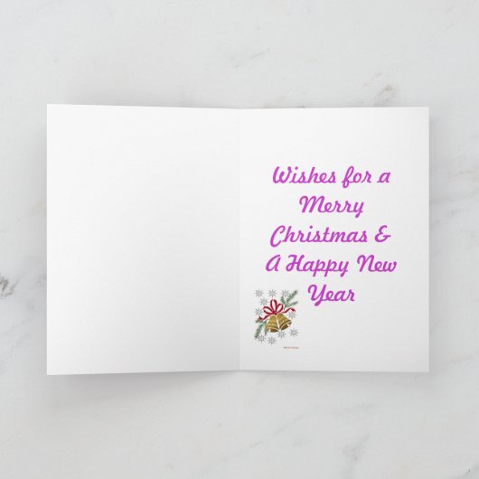 Kaart met lavender Kerstmis (Binnen)