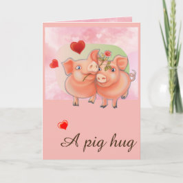 Kaart met liefdevarkens