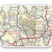 kaart met Mammoth Cave NP Sticker (Voorkant)