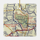  kaart met mammothave Cave Cave Keramisch Ornament (Achterkant)