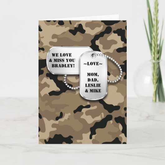 Kaart met militair thema (Voorkant)