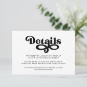 Kaart met minimale huwelijksgegevens | 70s Typogra (Staand voorkant)