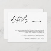 Kaart met minimale huwelijksgegevens | Weddenschap (Voorkant / Achterkant)