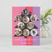 Kaart met Mod Photo Ornament Kerstmis (Staand voorkant)