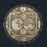 kaart met multidoel-dartboard dartbord<br><div class="desc">Een leuk,  uniek multitarget dartboard dat is gecentreerd rond een  kaart voor traditionele games,  nieuwe games uit je eigen omgeving of als een gewaagd opzichtig kunststuk. Kenmerkt een oude wereldkaart omringd door mensen en edelachtjes. Volledig aanpasbaar indien gewenst om namen,  afbeeldingen en meer toe te voegen. Veel plezier!</div>