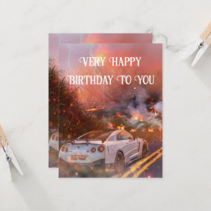 Kaart met Nissan GTR Flat Kaart