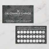 kaart met olieverwisselingsstempel klantenkaartje (Voorkant / Achterkant)