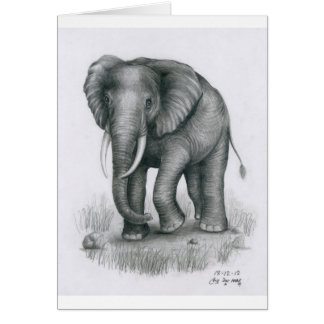 Kaart met olifant van Vannak Anan Prum