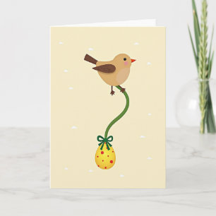 Kaart Met Ontwerp Van Vogel Met Stippen Ei