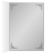 Kaart met Paars en zilver Floral tabelnummer (Binnen (Rechts))