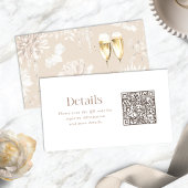 Kaart met parelmoer en evenementdetails