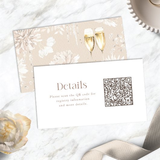 Kaart met parelmoer en evenementdetails