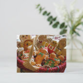 kaart met peperkoekmannetjeskoekjes (Staand voorkant)