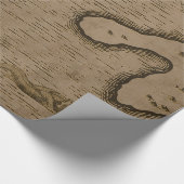  kaart met piraten cadeaupapier (Hoek)