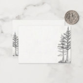 Kaart met platte noot, bomen notitiekaartje (Voorkant / Achterkant in situ)