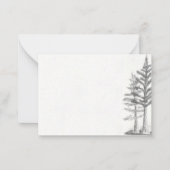 Kaart met platte noot, bomen notitiekaartje (Voorkant)