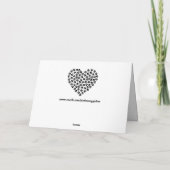 Kaart met pootafdruk hart silhouet wenskaart (Achterkant)