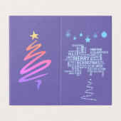 Kaart met "pretkerst" (Buitenkant ongevouwen)