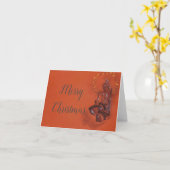 Kaart met prettige kerstkaart (Gele Bloem)