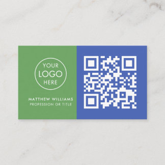 Kaart met professionele QR-code - Moderne Logo Visitekaartje