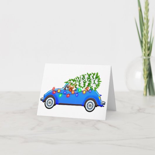 Kaart met rode neus rendieren (Voorkant)