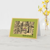 Kaart met roterende stoel voor pensionering (Gele Bloem)