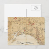 Kaart met routes van San Francisco naar Alaska (Voorkant / Achterkant)