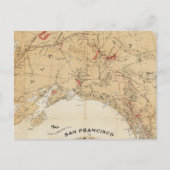 Kaart met routes van San Francisco naar Alaska (Voorkant)