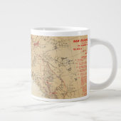 Kaart met Routes van San Francisco naar Alaska Grote Koffiekop (Rechts)