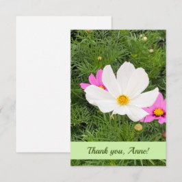 Kaart met roze bloemen