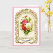 Kaart met roze stijl op zaterdag teruggezet (Gele Bloem)