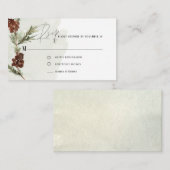 Kaart met RSVP-behuizing voor moderne Waterverf (Voorkant / Achterkant)