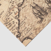  kaart met schepen tissuepapier (Detail)