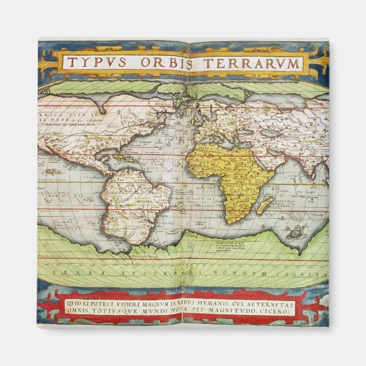 Kaart met Sir Francis Drake's Magneet (Voorkant)