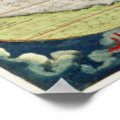 Kaart met Sir Francis Drake's Poster (Hoek)