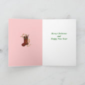 Kaart met Sock Monkey-kerststop (Binnen)