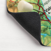 Kaart met speld naar de stad Valencia in Spanje Muismat (Hoek)