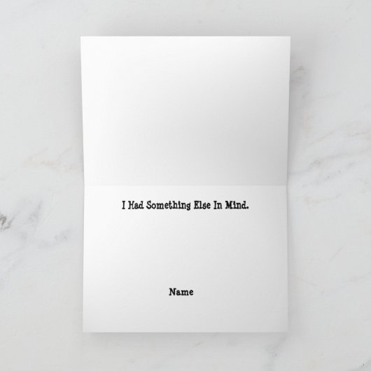 Kaart met stel in bed met brandblussers (Binnen)