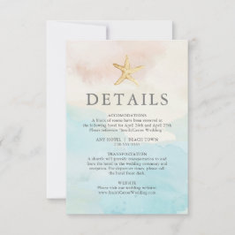 Kaart met strandthema details