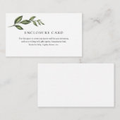 Kaart met tak en groen blad omheen (Voorkant / Achterkant)