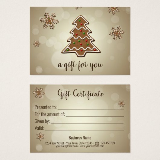 Kaart met tastmakerij voor kerstbomen (Voorkant /achterkant)