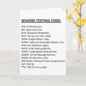 Kaart met tekstberichten-code voor senioren (Gele Bloem)