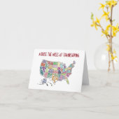 KAART MET THANKSGIVING WENS OVER DE AFSTAND (Gele Bloem)